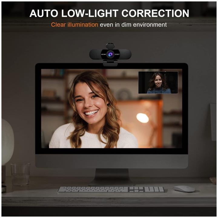 Produktbild EMeet C960 Webcam Full HD 1080P με Κάλυμμα και Διπλά Μικρόφωνα για Βιντεοκλήσεις