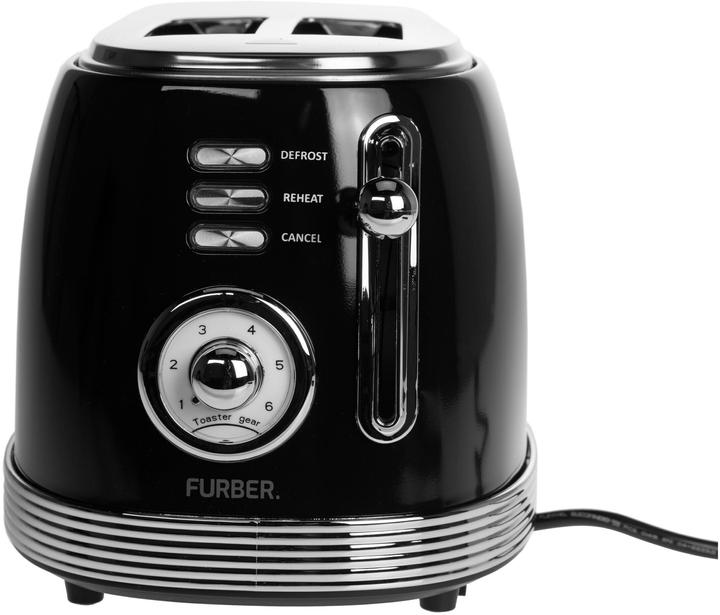 Produktbild Furber Toaster Brando Schwarz glanz