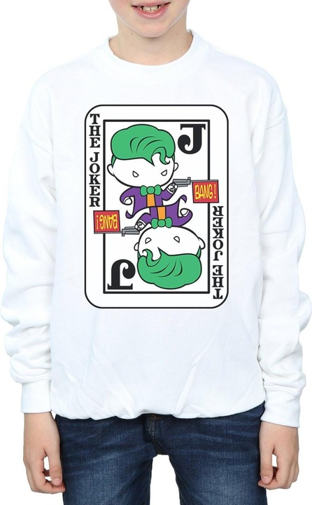 Actual product image Boys Chibi Joker Playing Card Sweatshirt (116)