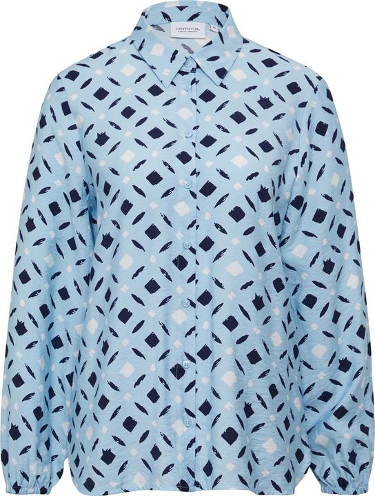 Produktbild Comma Bluse Strukturierte Hemdbluse mit All-over-Print (32)
