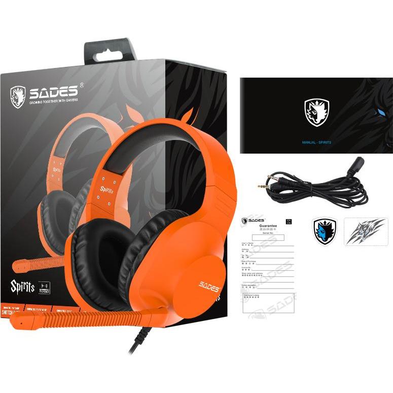 Thumbnail - Sades Spirits SA-721 (Kabelgebunden), Gaming Headset, Orange