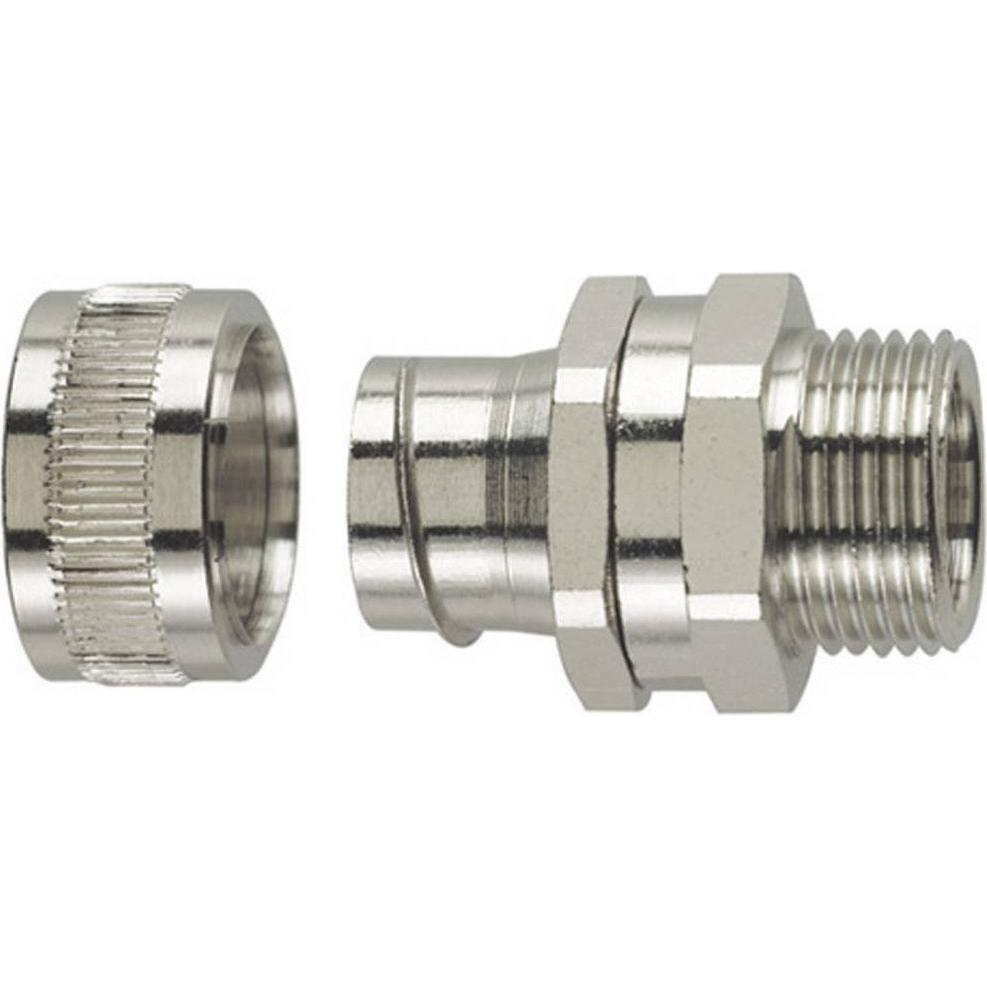 HellermannTyton, Kabelschutz + Kabelführung, Anschlussarmatur Nennweite=16 M20 Messing, vernickelt (35.50 mm)