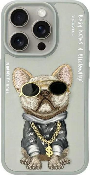 Nimmy case iPhone 15 Pro Max 6.7" gray Glasses Cool Dog (Apple iPhone 15 Pro Max)