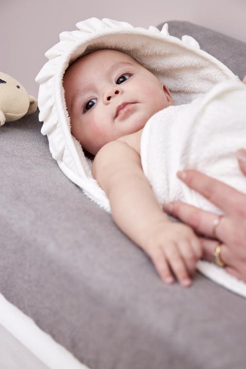 Produktbild Meyco Kapuzentüch Frottee Ruffle - Offwhite - 80x80cm (80 x 80 cm)