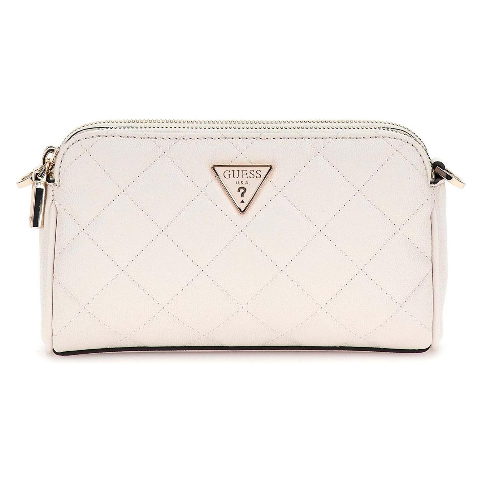 Guess, Damen, Handtasche, Eco Carly Mini Status XBody, Beige