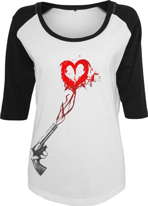 Merchcode Ladies Pistol Heart Raglan Tee (XS)