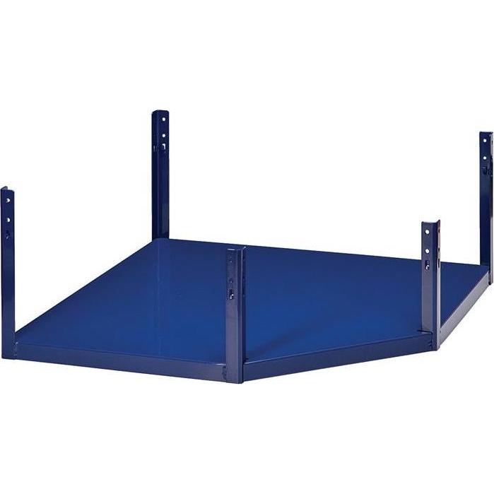 HP Autozubehör, Kellerregal, Eckbodenteil LOGS 230 H260xB540xT390mm blau RAL 5022