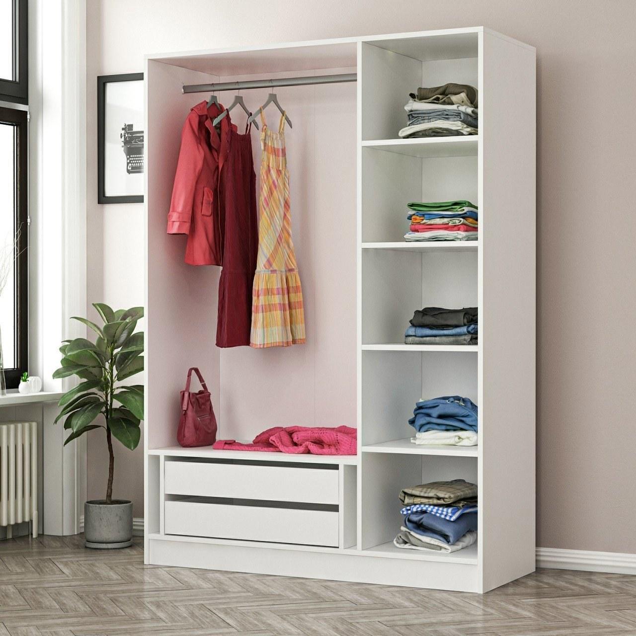 Thumbnail - Hanah Home, Kleiderschrank, Kaley (135 x 52 x 210 cm)