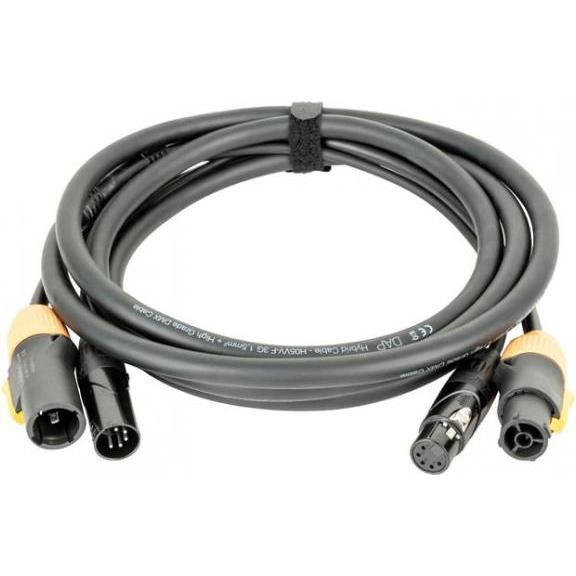 DAP-Audio FP23 Hybrid Cable - Power Pro True & 5-pin XLR - D MX / Power - 150 cm, Audio Kabel