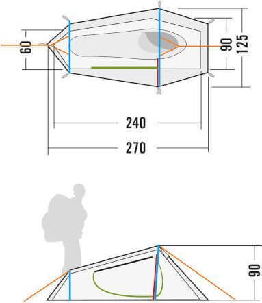 Produktbild Tatonka Kyrkja LT 1 Tent, Olive (Tunnelzelt, 1.34 kg, 1 Person)