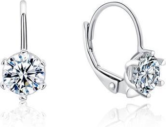 Produktbild Moiss Gentle silver earrings with clear zircons E0000676 - Dimension: 1.5 x 0.9 cm