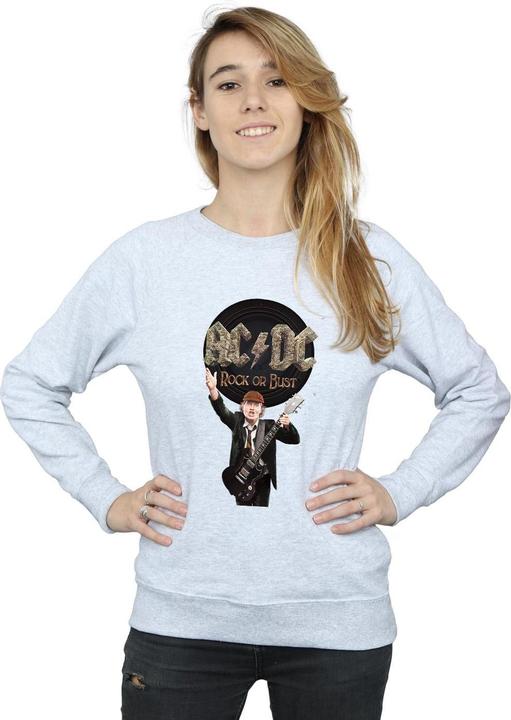 Actual product image AC/DC Womens/Ladies Rock Or Bust Angus Young Sweatshirt (L)