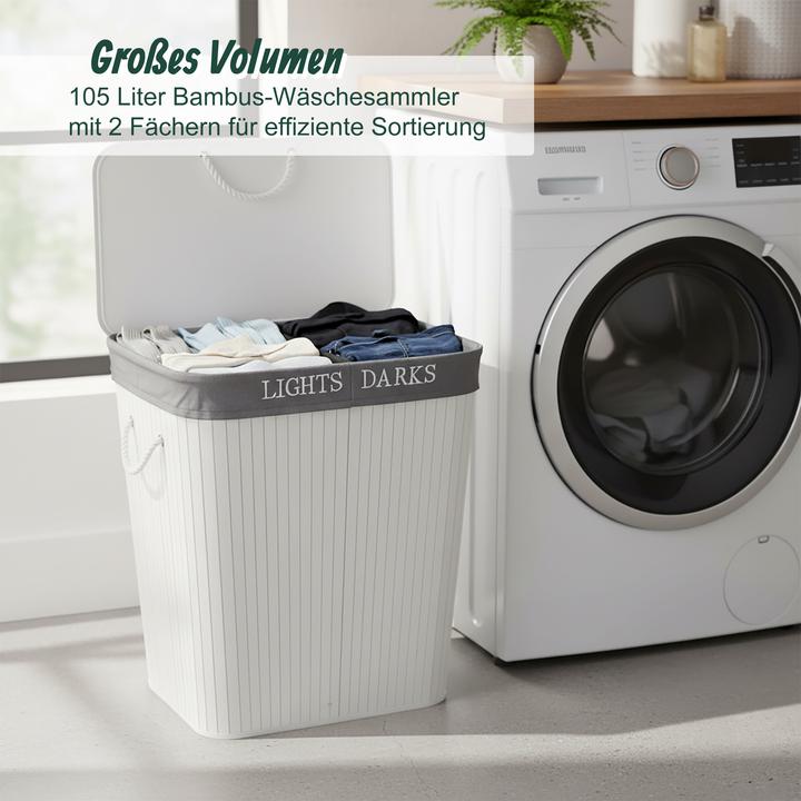 Produktbild Relaxdays Wäschekorb Bambus (105 l)