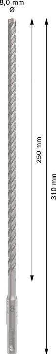 Productafbeelding Bosch Zubehör SDS-plus-5X boor 8x250x310, mm 1 st. (8 millimeter)