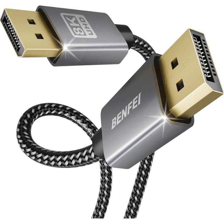 Benfei DisplayPort to Display Port Cable - 1.8m (1.80 m, DisplayPort), Cavo video