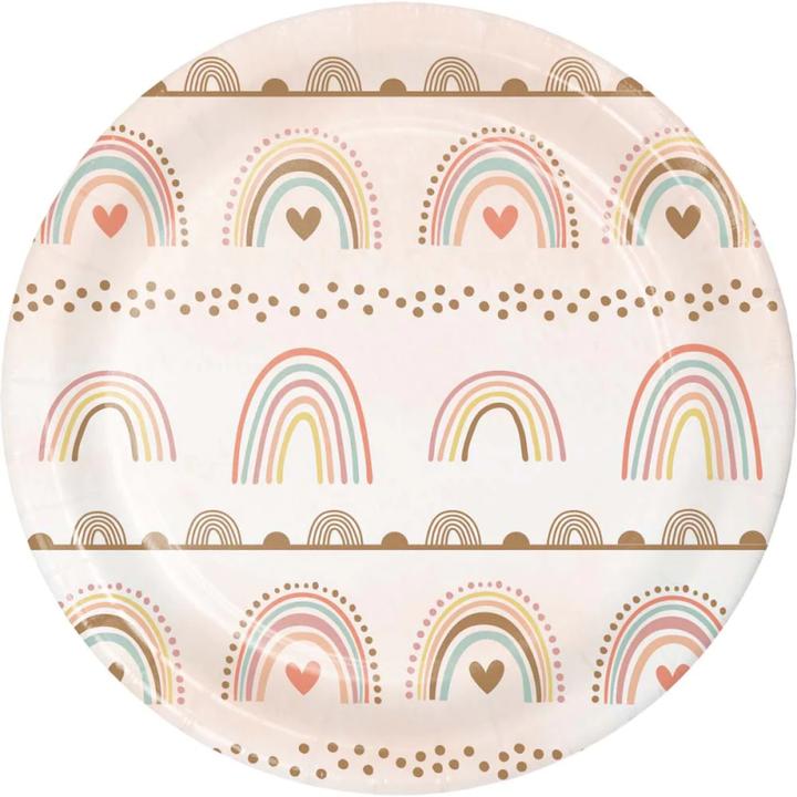 Actual product image Creative Party Assiettes à dessert "Boho Rainbow" (8x)