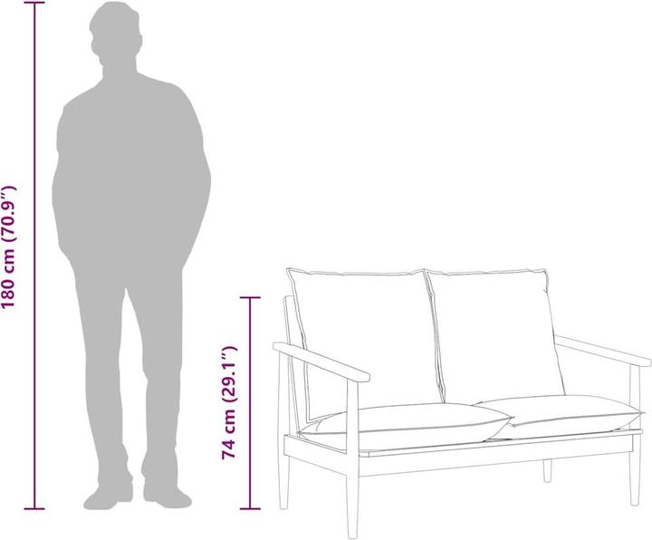 Produktbild vidaXL Sofa (2-Sitzer)