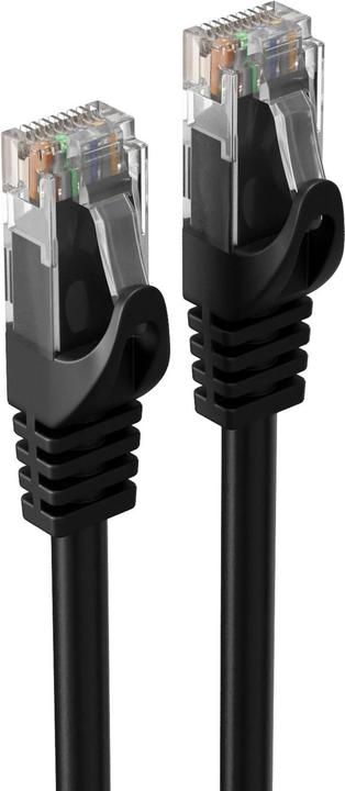 Actual product image Shiverpeaks BASIC-S patch cable Cat. 6A, U/UTP, black 10.0 m, withCat.7 raw cable, assignment: EIA/TIA 568B (U/UTP, CAT7, 10 m)