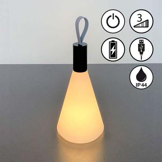 FHL easy, Gartenbeleuchtung, FHL Prian LED Akku-Aussenleuchte USB 2W dimmbar auch zum Aufhängen IP44 850297 (IP44)