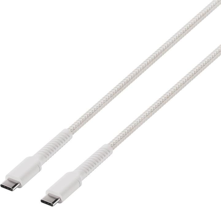 Immagine prodotto Vivanco Cavo USB-C Longlife, nylon, spina USB-C <> spina USB-C, max. 60W, bianco, 0,50m (0.50 m, USB 3.0)