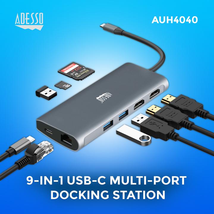 Immagine prodotto Adesso Docking Multipla USB-C 9 In 1 (USB-C, 9 porte)