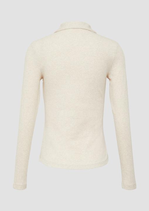 Immagine prodotto S.Oliver T-Shirt Geripptes Langarmshirt mit Polokragen (42)