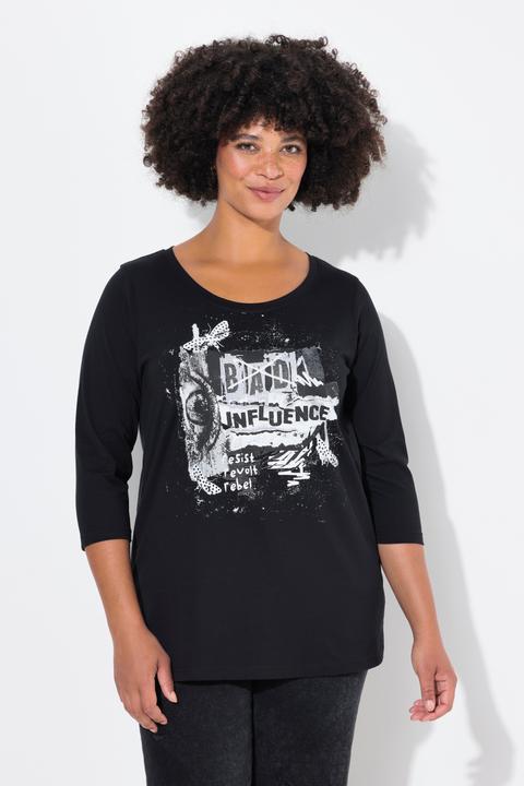 Produktbild Angel of Style T-Shirt, Classic Fit, Collagen-Druck, 3/4-Ärmel (48)