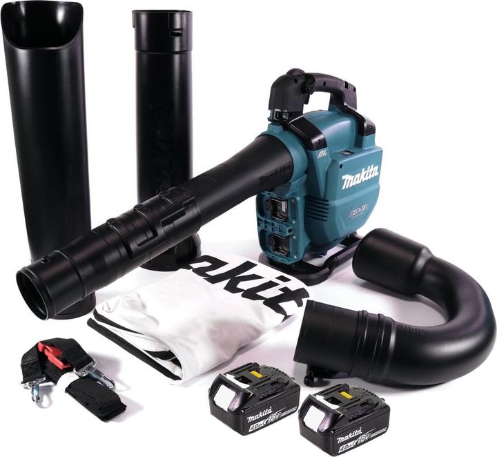 Image du produit Makita DUB 363 M2V Souffleur / aspirateur de feuilles 36 V ( 2x 18 V ) Brushless + kit d'aspiration + 2x (Fonctionnement sur batterie, Aspirateurs et souffleurs)