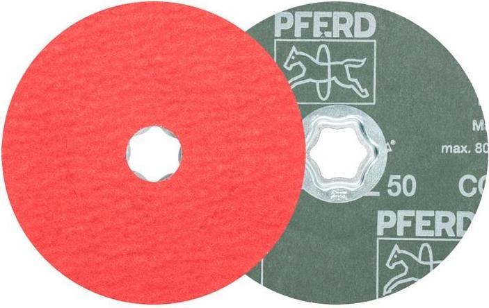 Produktbild Pferd Fiberscheibe COMBICLICK CO-COOL Ø 125 mm Körnung 50 INOX / Aluminium Keramikkorn (50)