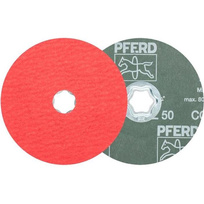 Pferd, Schleifmittel, Fiberscheibe COMBICLICK CO-COOL Ø 125 mm Körnung 50 INOX / Aluminium Keramikkorn (50)