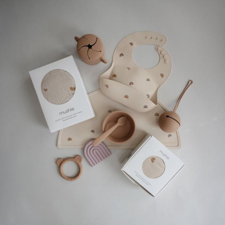 Actual product image Mushie Fitted sheet Rainbow (40 x 100 cm)