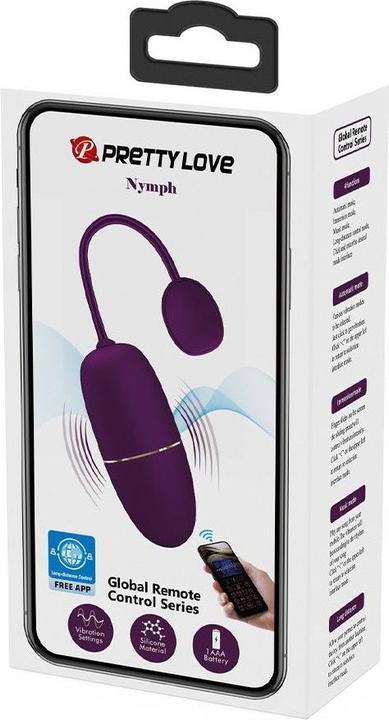Actual product image Pretty Love Nymph Vibrating Egg App-Controlled Purple