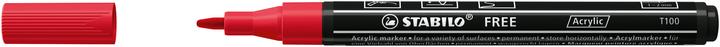 Produktbild STABILO Acrylmarker - FREE Acrylic - T100 Rundspitze 1-2mm - Einzelstift karmin (1x)