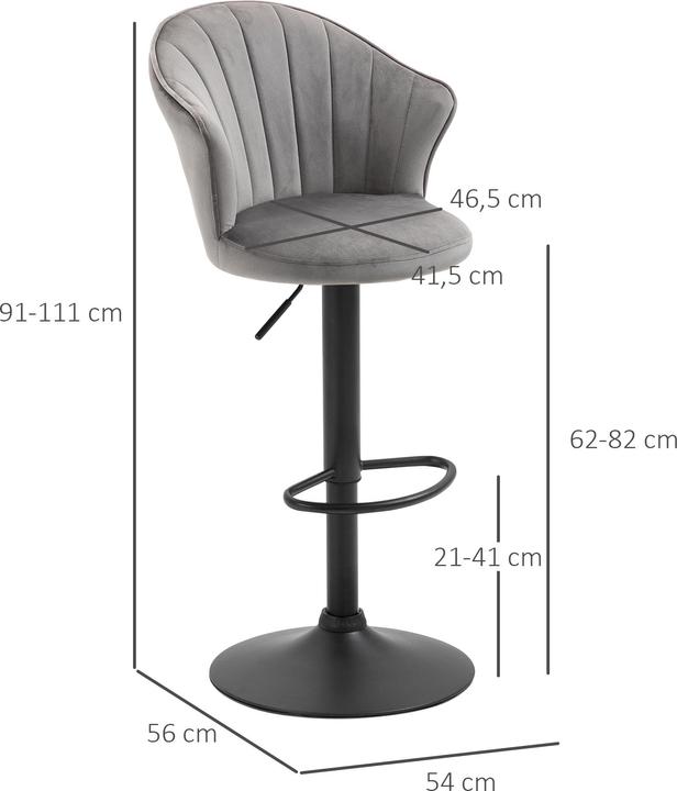 Actual product image Homcom Bar stool set of 2