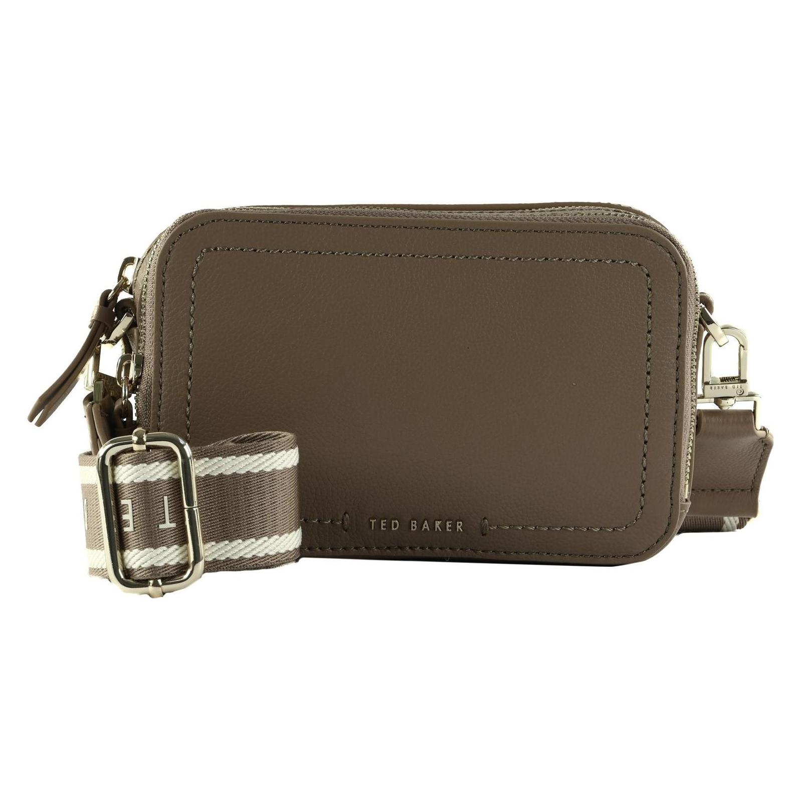 Ted Baker, Damen, Handtasche, Linzie Webbing Leather Crossbody Camera Bag, Braun