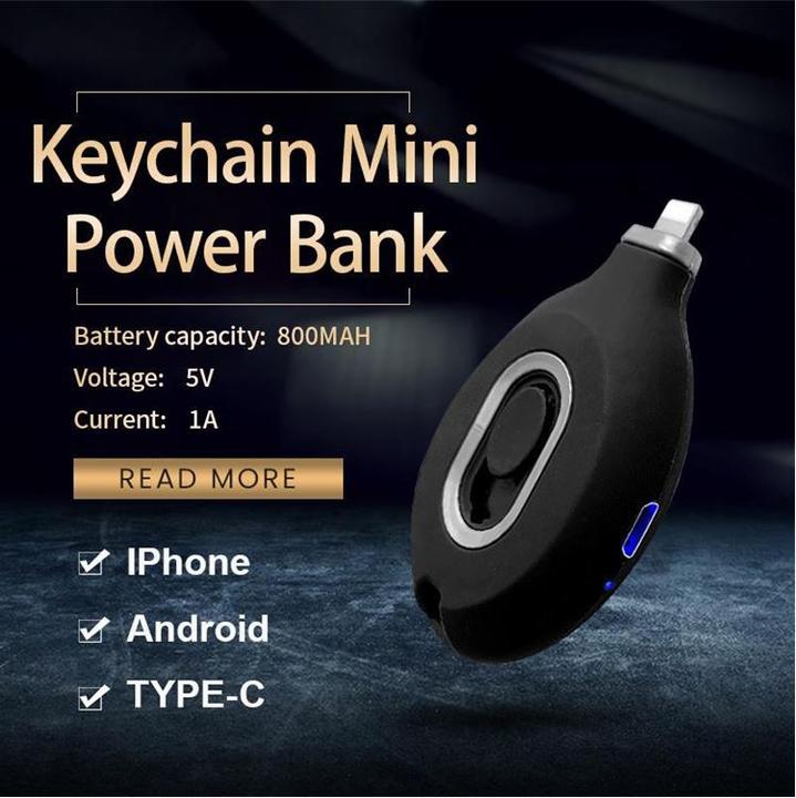 Image du produit PhoneLook Mini Power Bank emergency porte-clés batterie externe 800mAh (iPhone Lightning) (800 mAh)