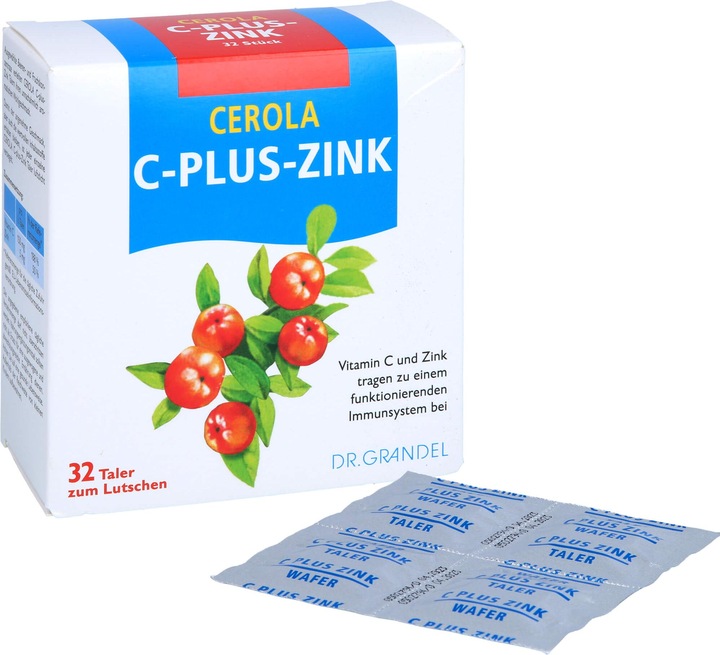 Actual product image Dr Grandel CEROLA C-Plus Zinc Thaler, 32 tablets (32 Piece, Pills)