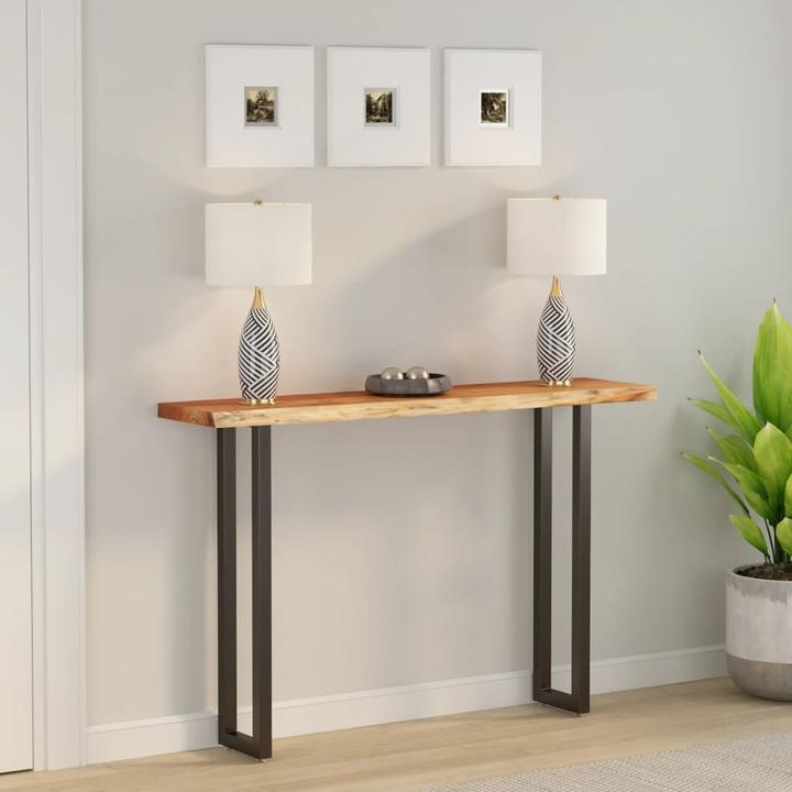 Actual product image vidaXL Table top rectangular tree edge wooden top furniture top solid wood acacia (160 x 30 cm)