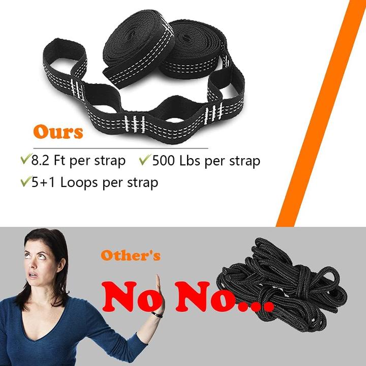Actual product image AnorTrek Camping Hängematte mit Baumgurten (230 kg)
