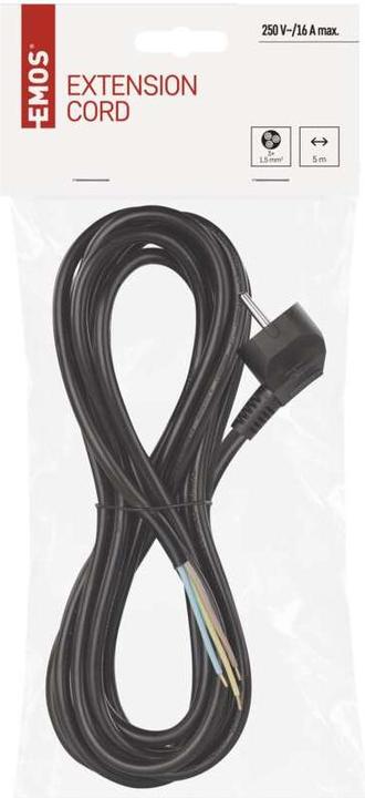 Immagine prodotto Emos Cavo di rete PVC 3x 1,5mm2, 5m, nero (5 m)