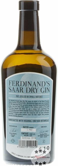 Produktbild Ferdinand's Saar Dry Gin (1 x 50 cl)