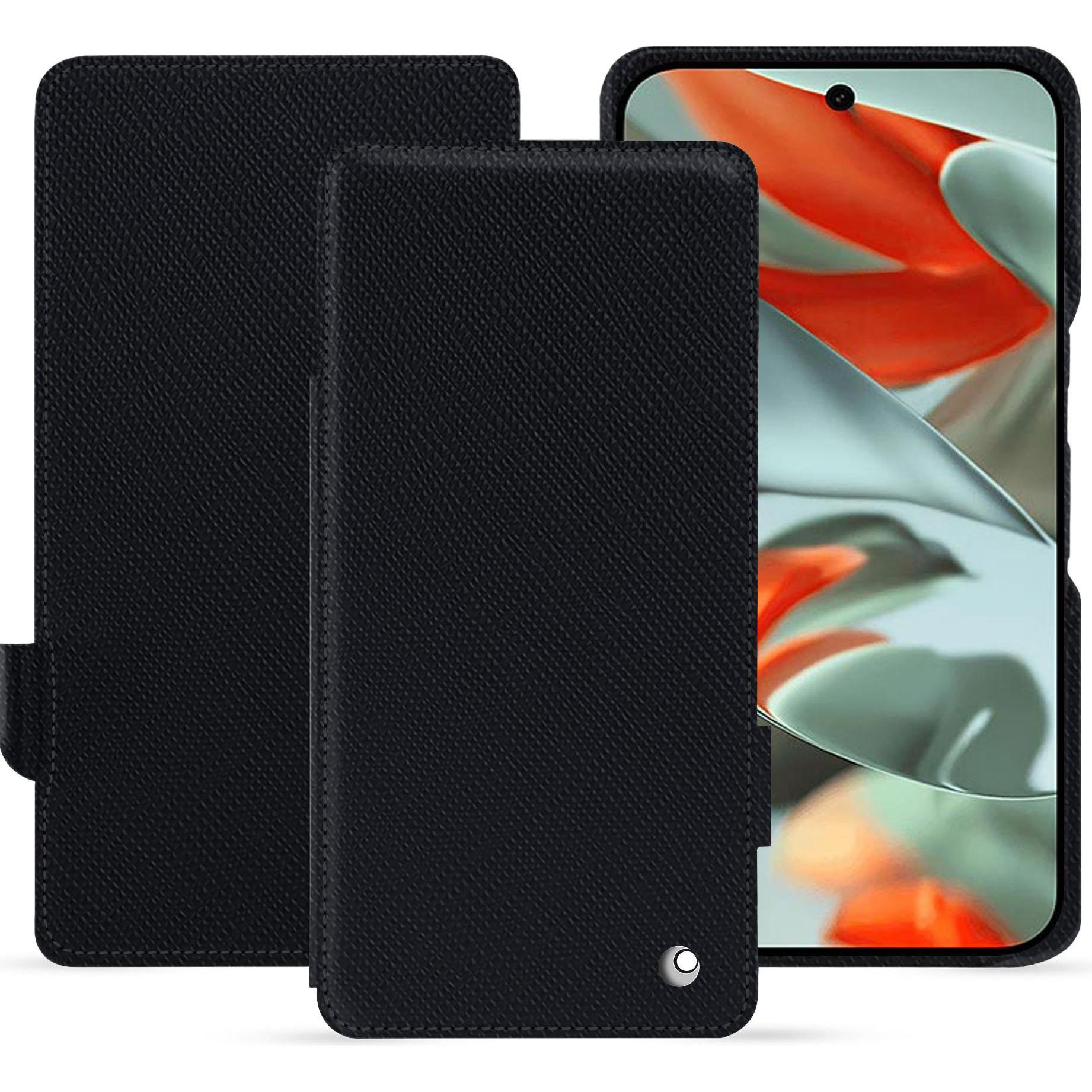 Noreve Lederschutzhülle horizontal (Google Pixel 9 Pro XL), Smartphone Hülle, Schwarz