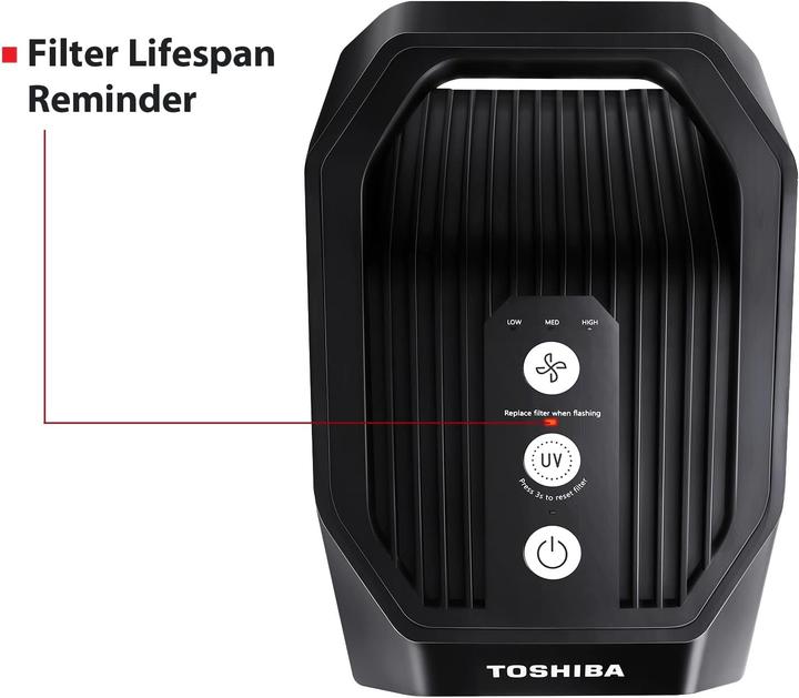 Productafbeelding Toshiba 3-in-1-Luftreiniger mit HEPA-Filter, UV-Licht und 99,7 % Filterleistung (20 m²)