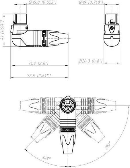 Actual product image Neutrik NC-3FRX, XLR coupling 3-pin