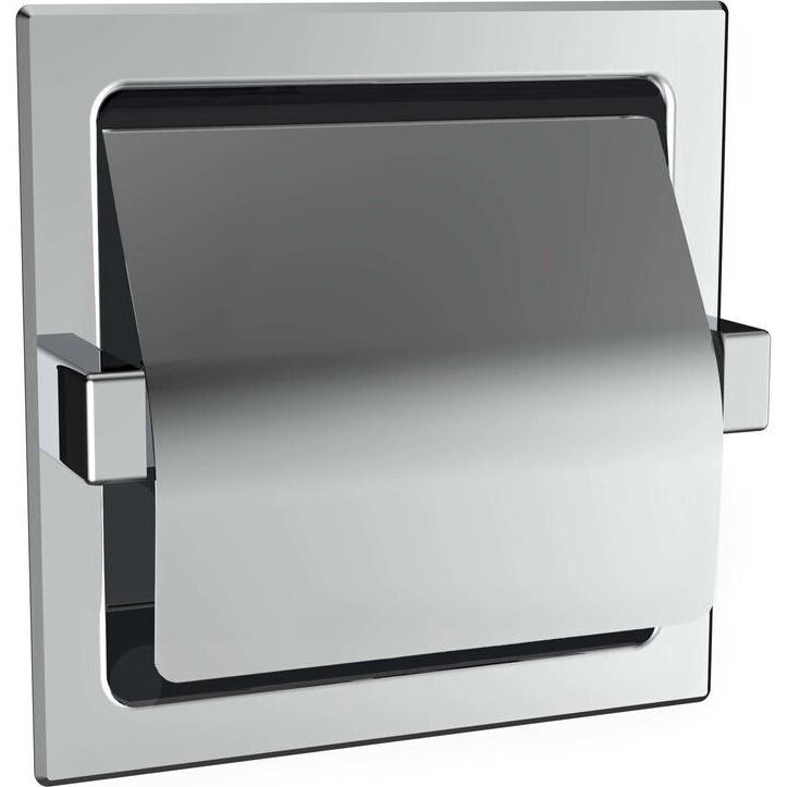 Emco, Toilettenpapierhalter, Einbaupapierhalter SYSTEM 2 mit Deckel chrom