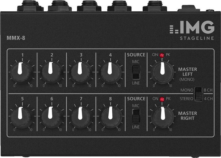 Monacor Mikrofon-Mixer MMX-8 (Studio- und Livemixer)