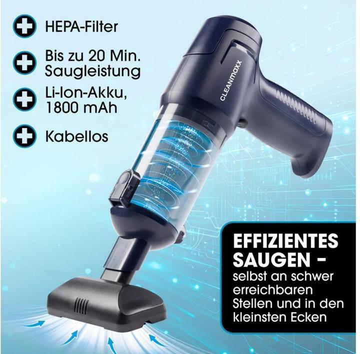 Image du produit CleanMaxx aspirateur à main multifonction sans fil, aspiration, soufflage et aspiration sous vide