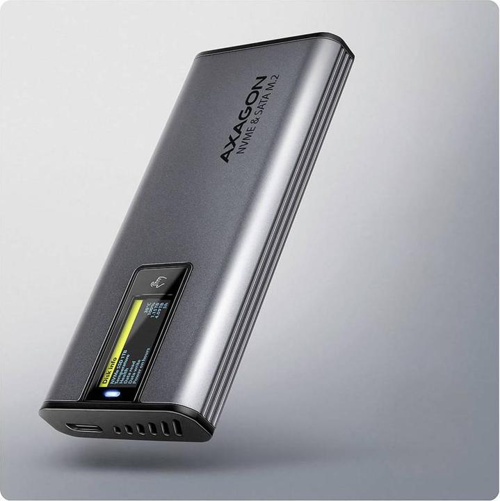 Produktbild Axagon Boitier externe USB-C 3.2 EEM2-SD2 - S-ATA/NVMe M.2 Type 2280 (Noir) (M.2)