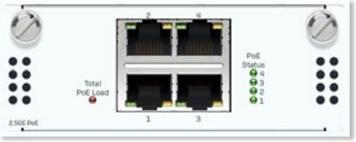 Actual product image Sophos 4 port 2.5GbE copper PoE Flexi Port module (for XGS 2xxx/3xxx/4xxx models only)