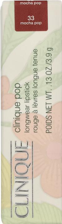 Actual product image Clinique Pop Longwear Lipstick Mocha Pop - Satin 3.9g (Mocha Pop)